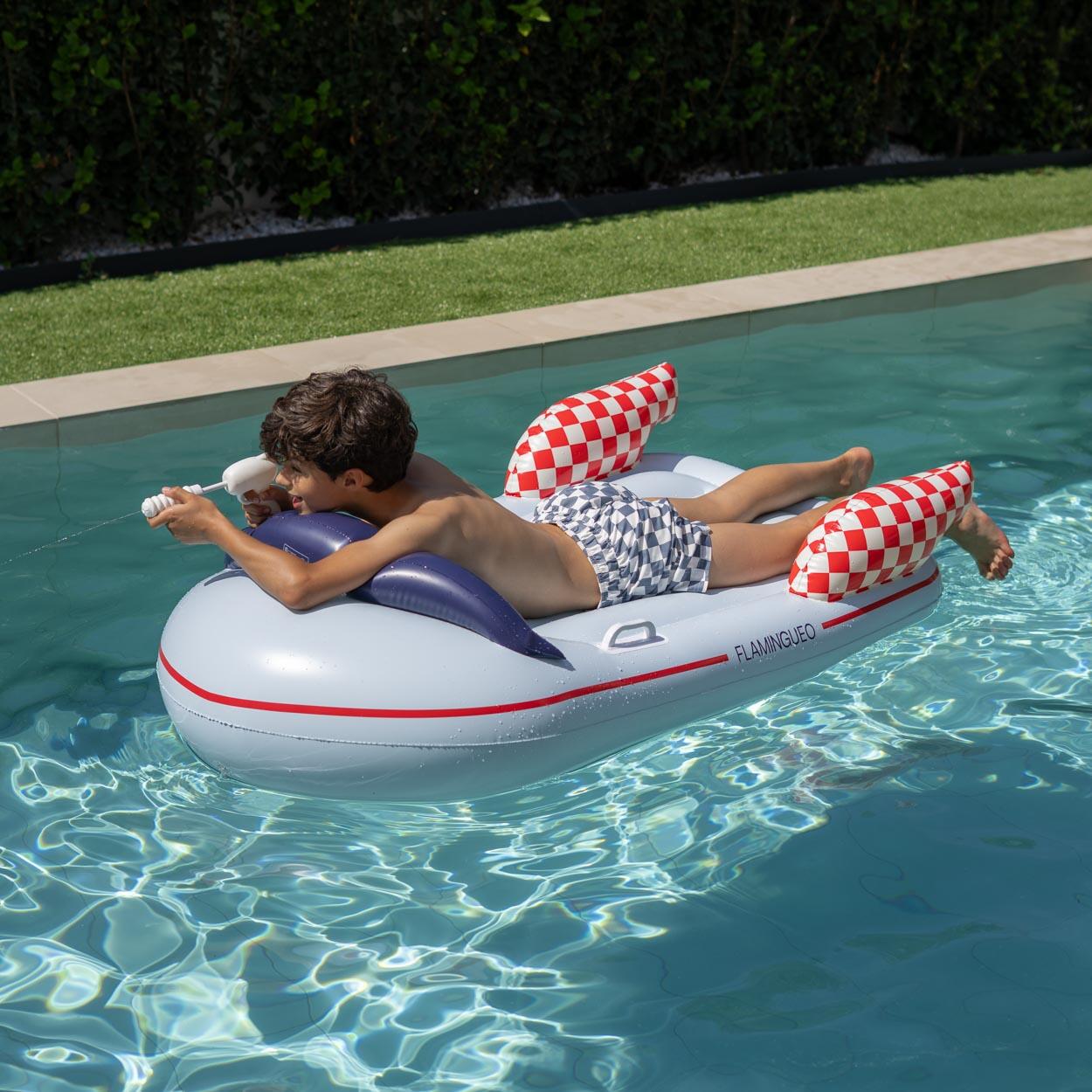 Flamingueo Bouee Piscine Enfants PVC Bleu 3/7