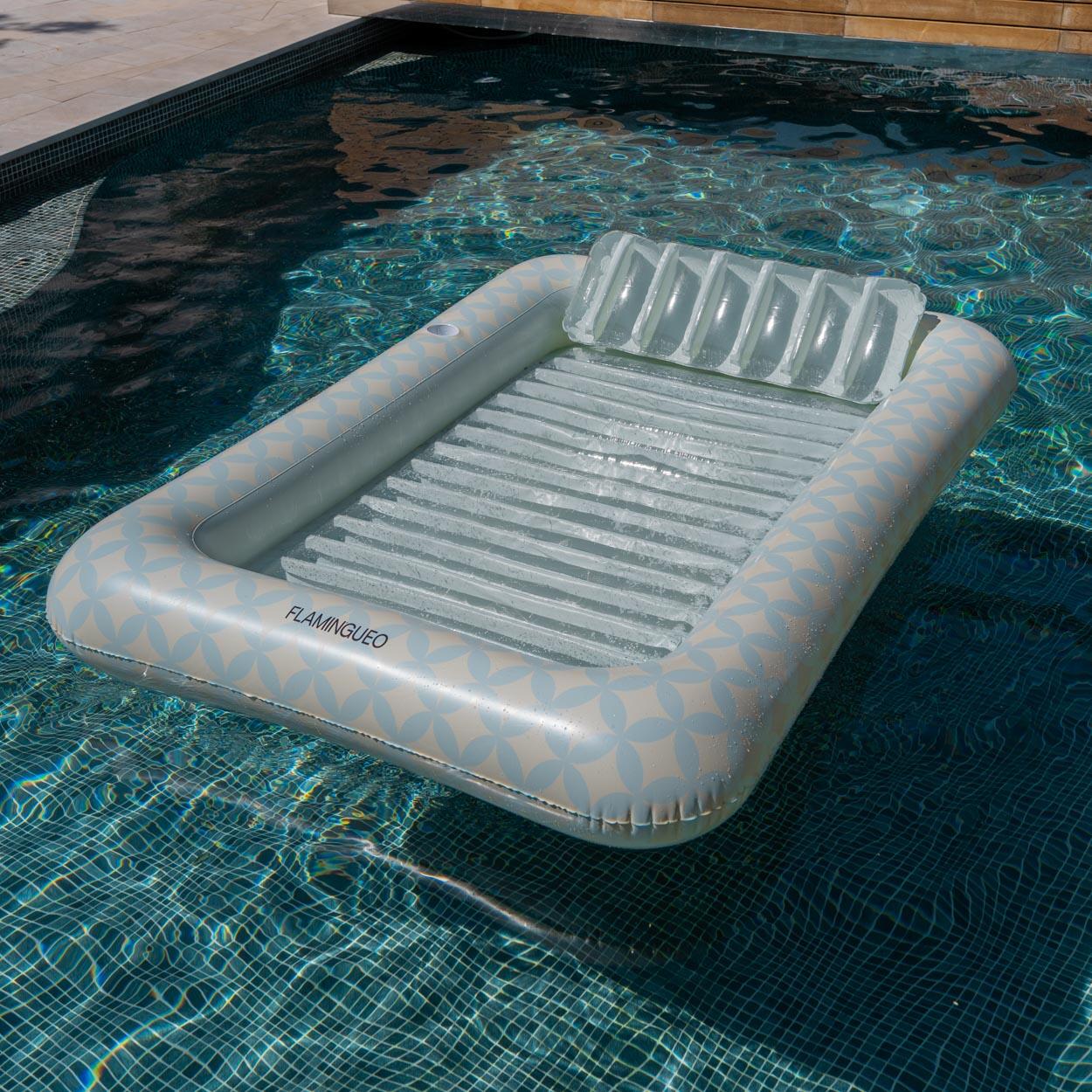 Flamingueo Bouee Piscine Matelas Gonflable PVC Turquoise 2/7