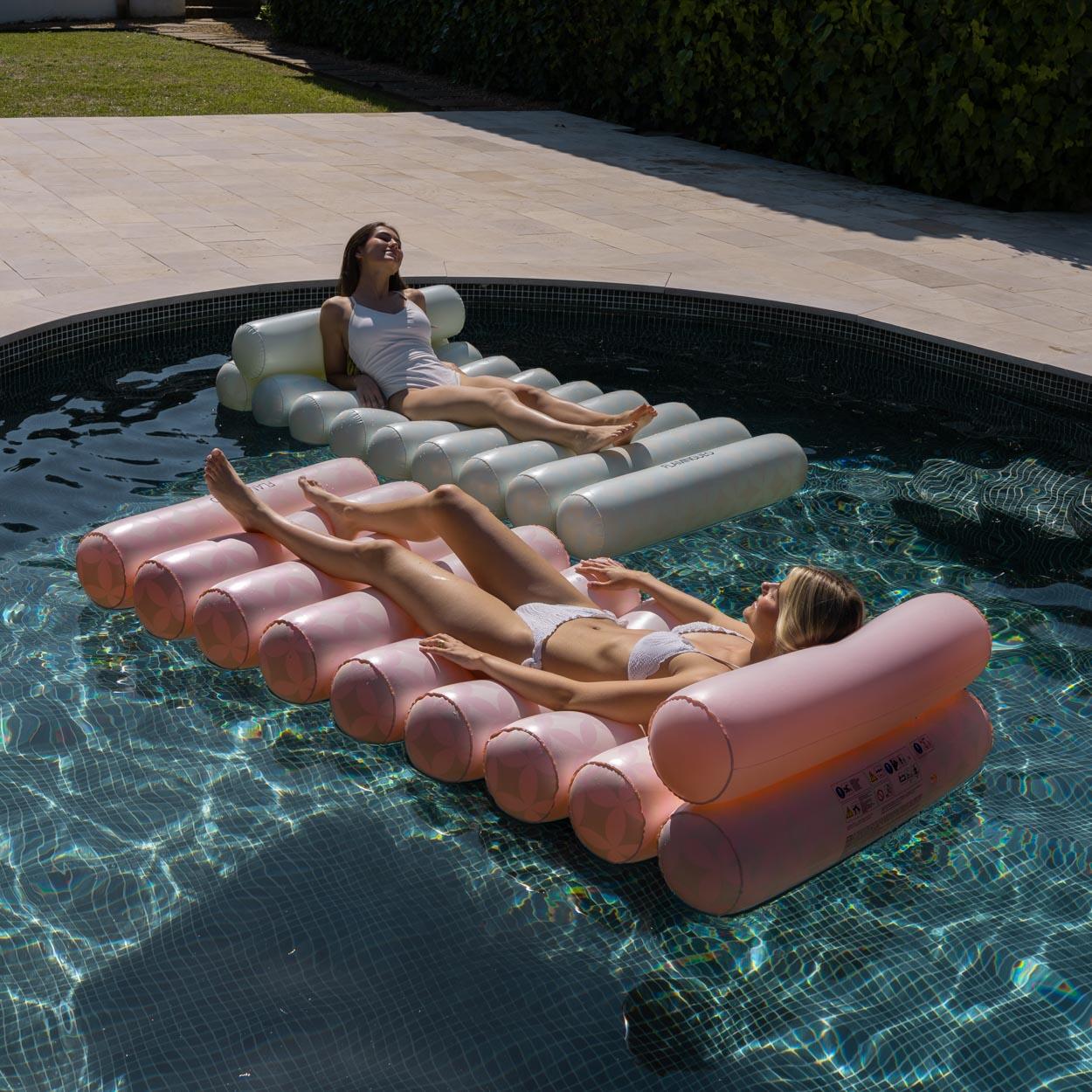 Flamingueo Tumbona Hinchable Flotador Piscina PVC Rosa 6/7