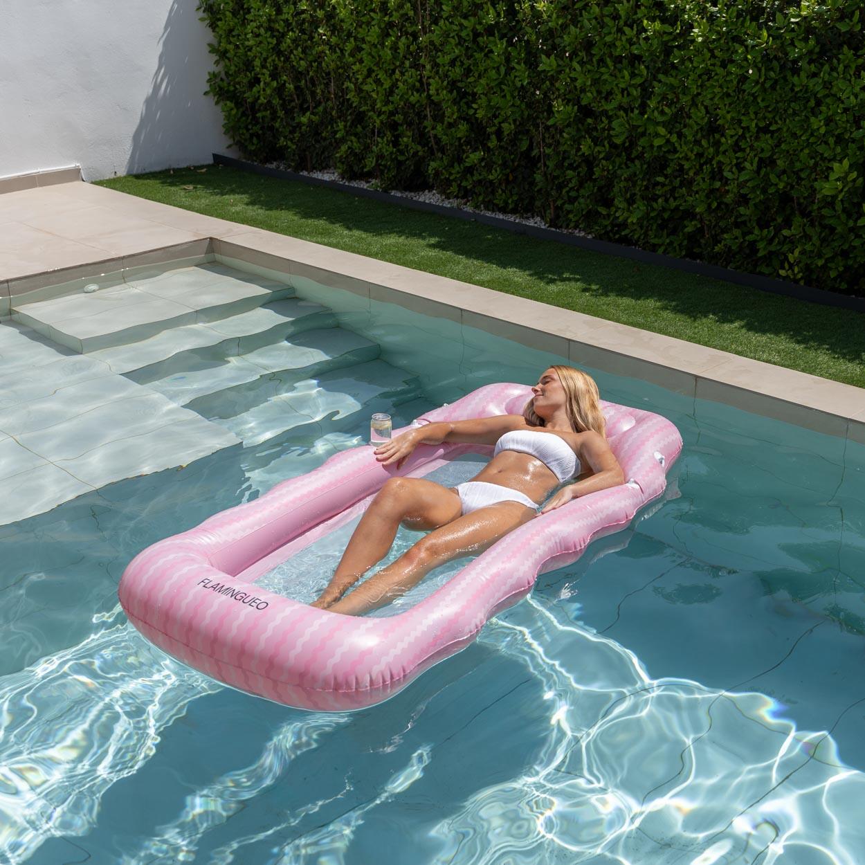 Flamingueo Colchoneta Hinchable PVC Con Parasol Rosa 6/7