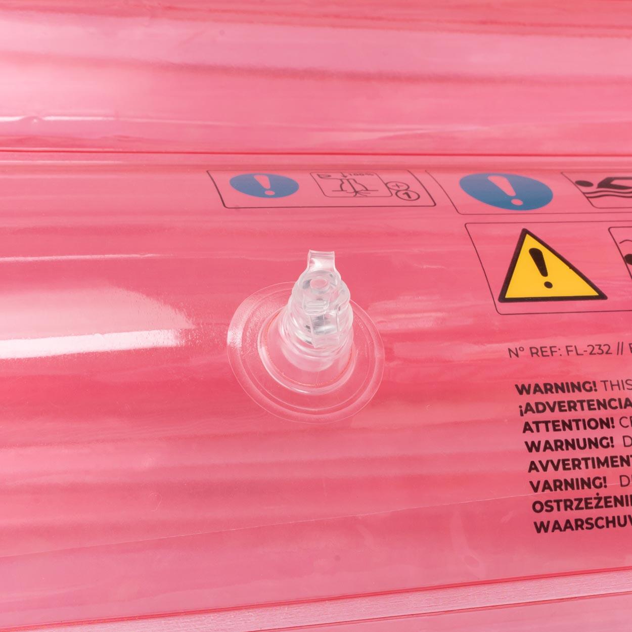 Flamingueo Colchoneta Hinchable Piscina XL 2 Personas Con Posavasos Rosa 7/7