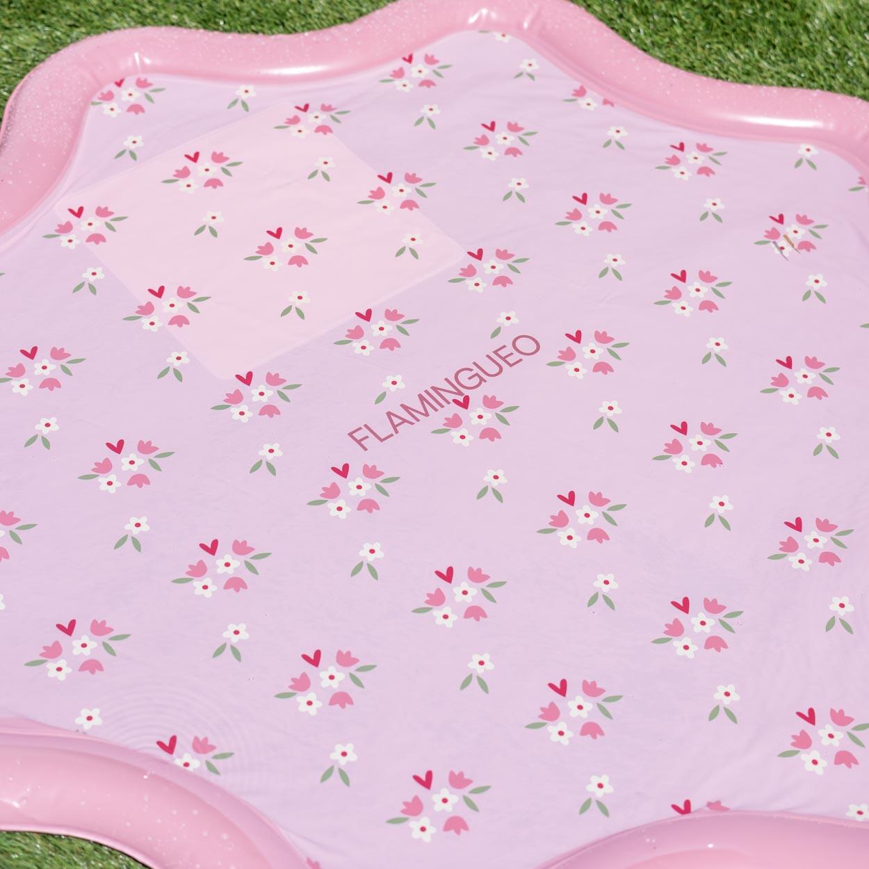 Flamingueo Alfombra de agua con aspersor PVC 6/7