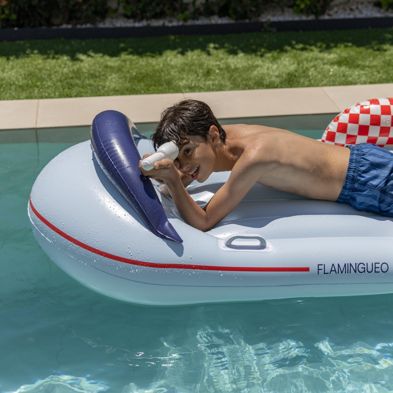 Flamingueo Bouee Piscine Enfants PVC Bleu 5/7