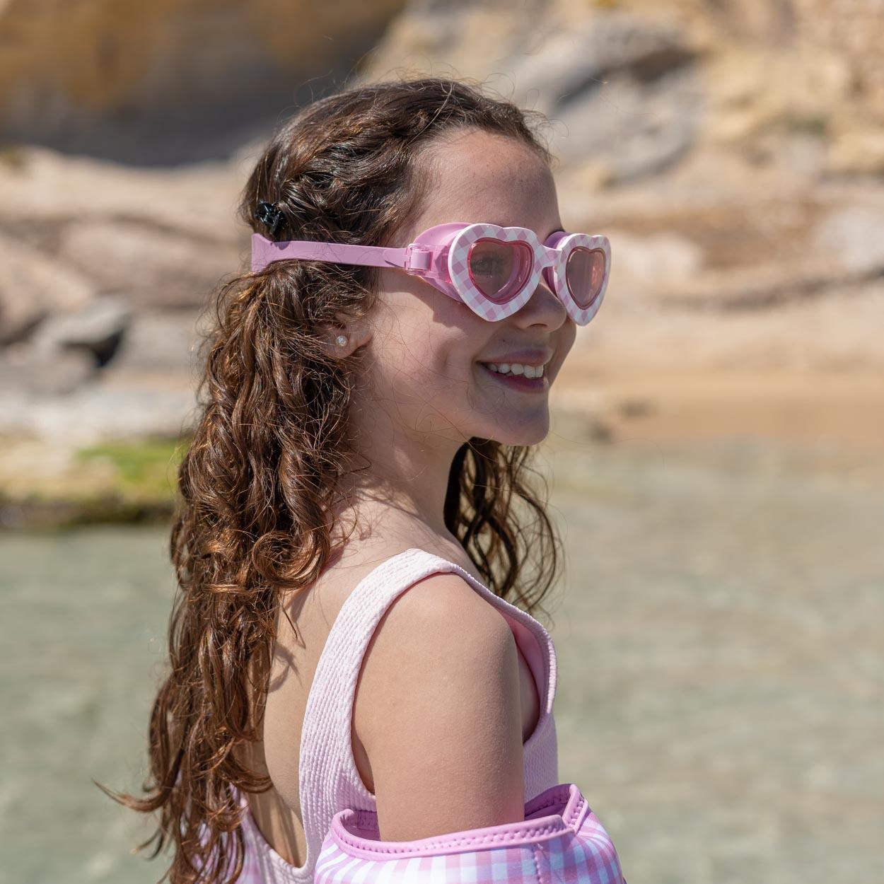 Flamingueo gafas natación infantiles antivaho morado 5/7