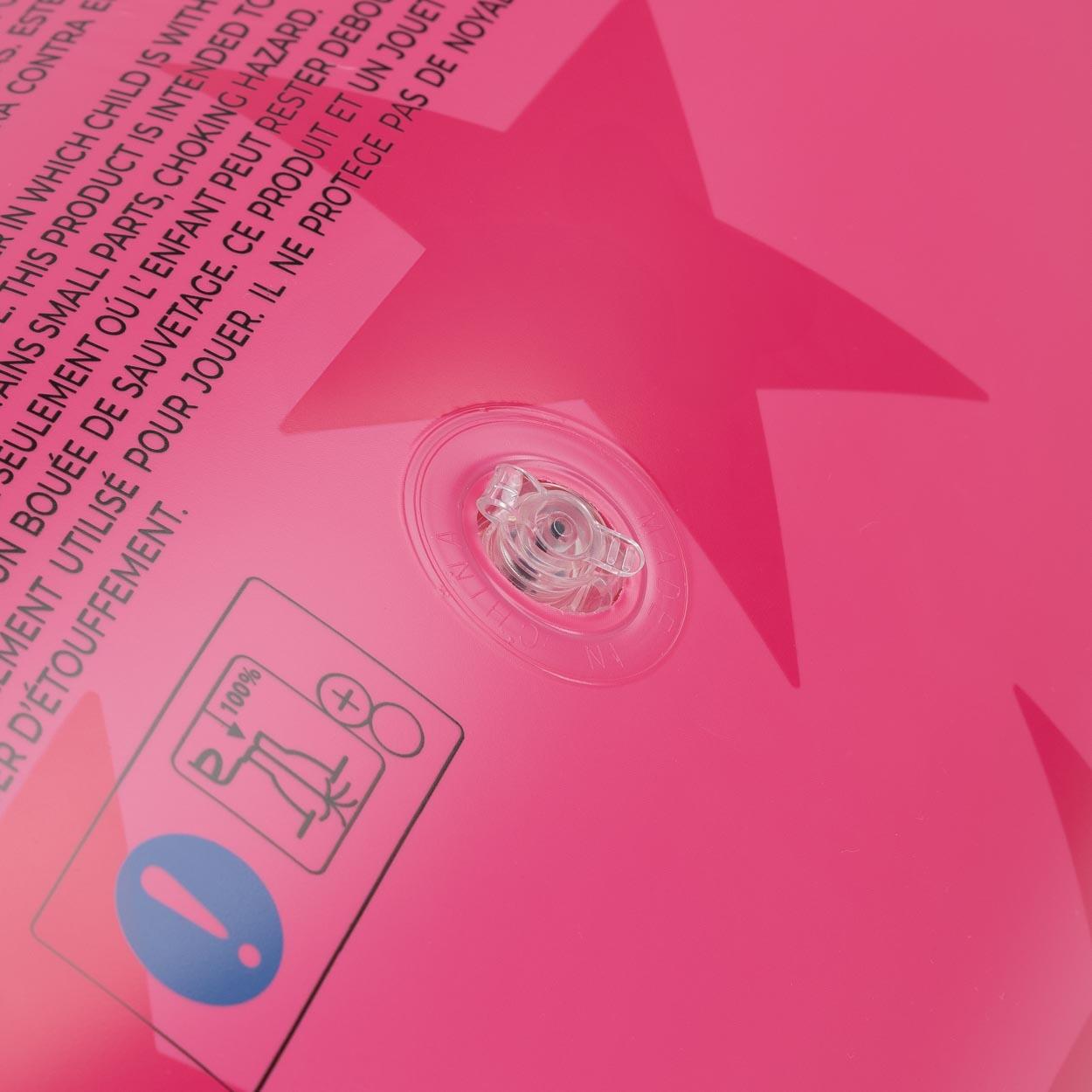 Flamingueo Flotador Gigante Donut Estrellas Colchoneta Piscina PVC Fucsia 3/3