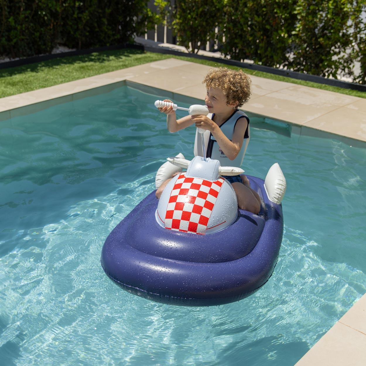 Flamingueo Flotador Colchoneta Piscina Niños PVC Azul 3/7