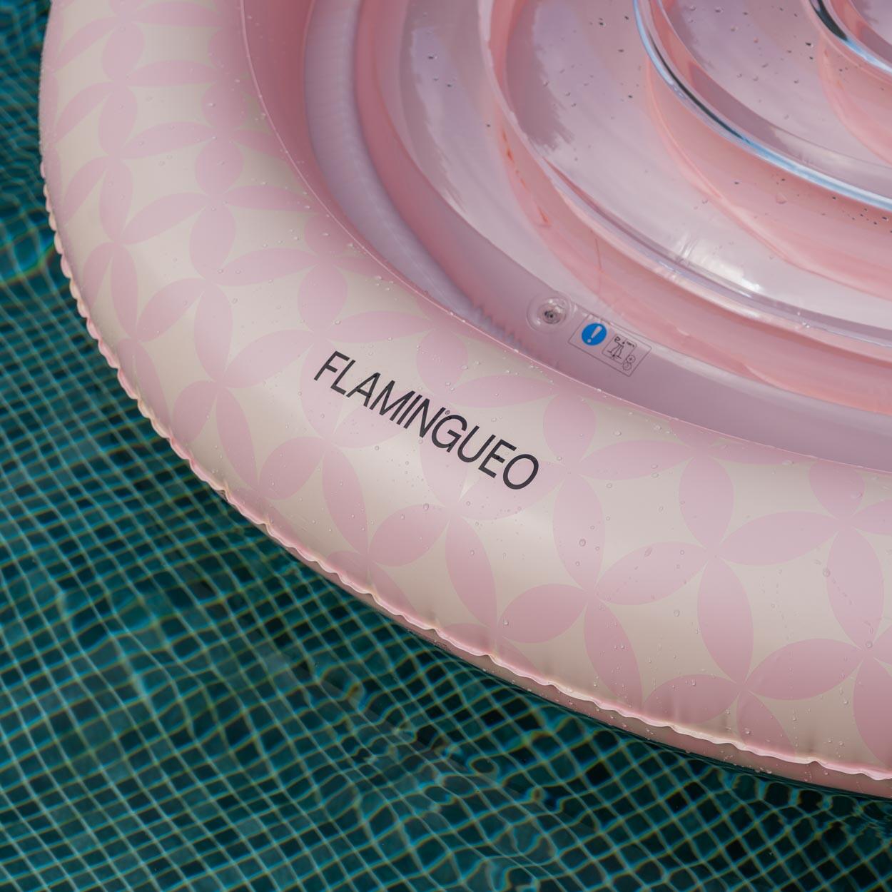 Flamingueo Bouee Piscine Hamac Gonflable PVC Rose 3/7
