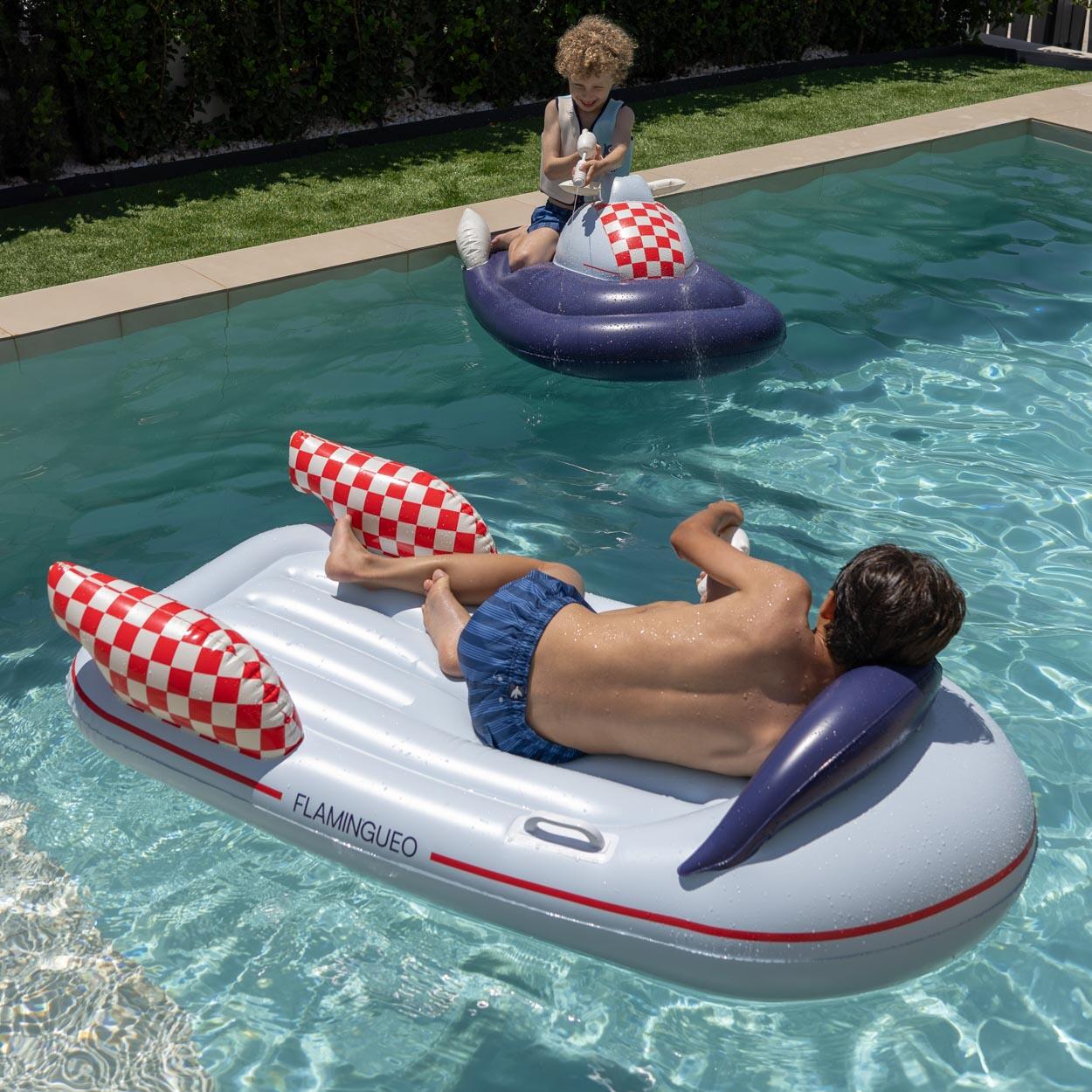 Flamingueo Bouee Piscine Enfants PVC Bleu 4/7