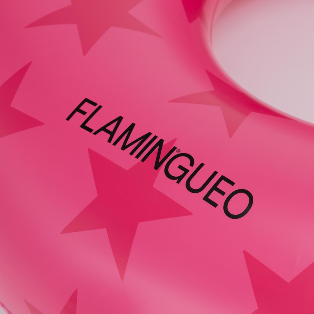 Flamingueo Flotador Gigante Donut Estrellas Colchoneta Piscina PVC Fucsia 2/3