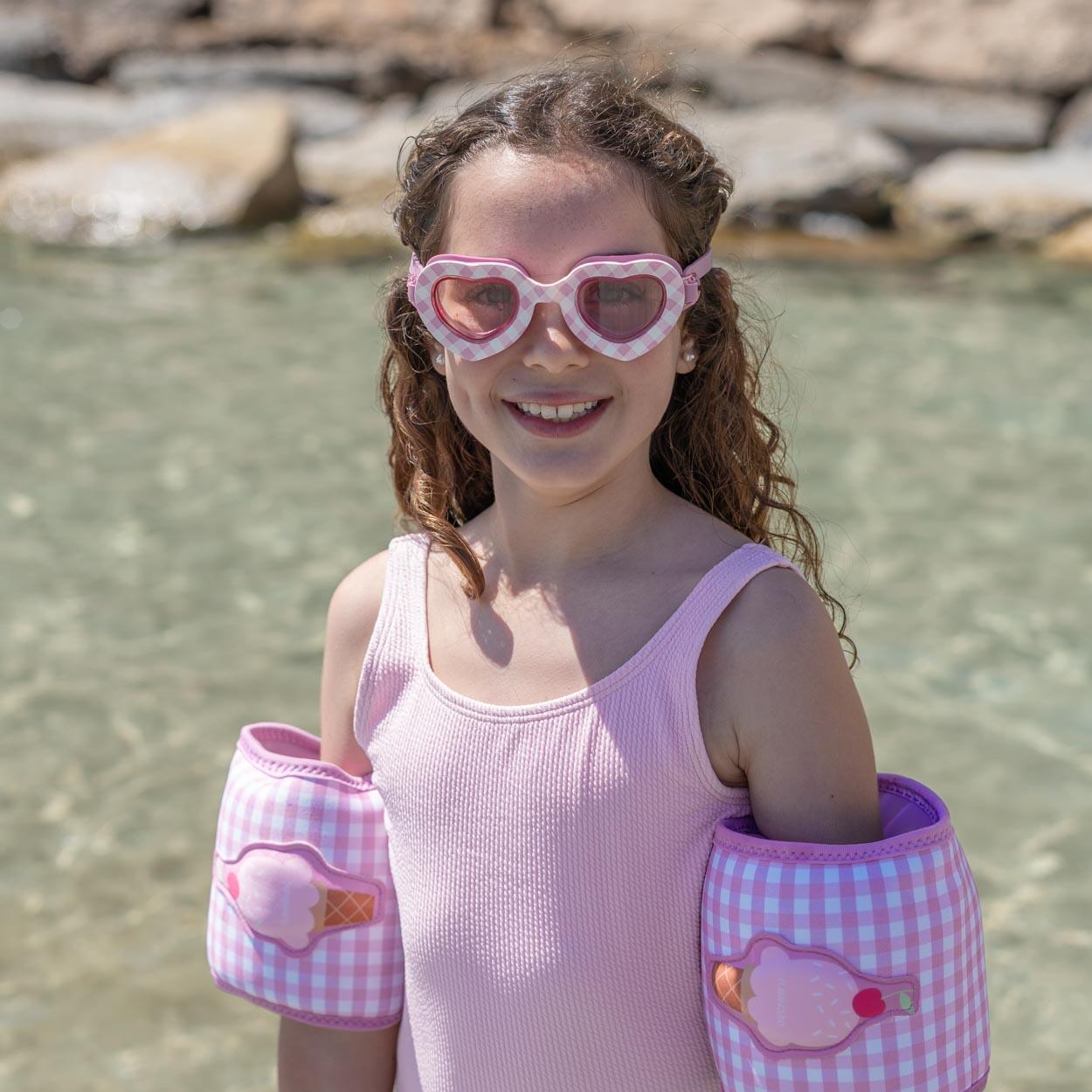 Flamingueo gafas natación infantiles antivaho morado 4/7