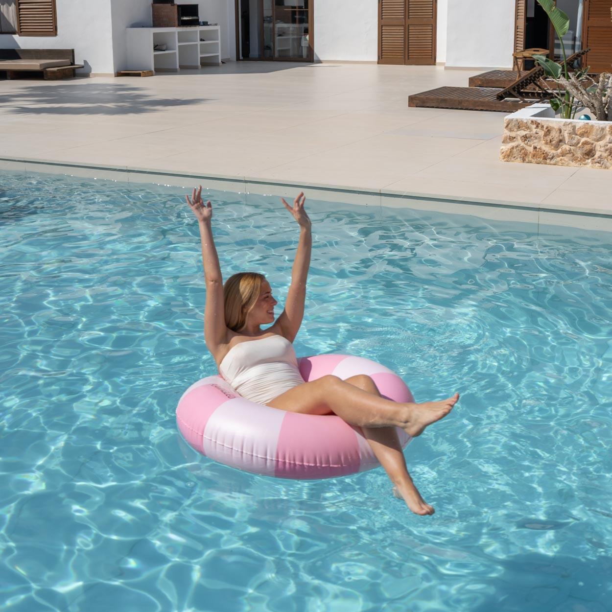 Flamingueo Flotador hinchable PVC donut rosa 3/7