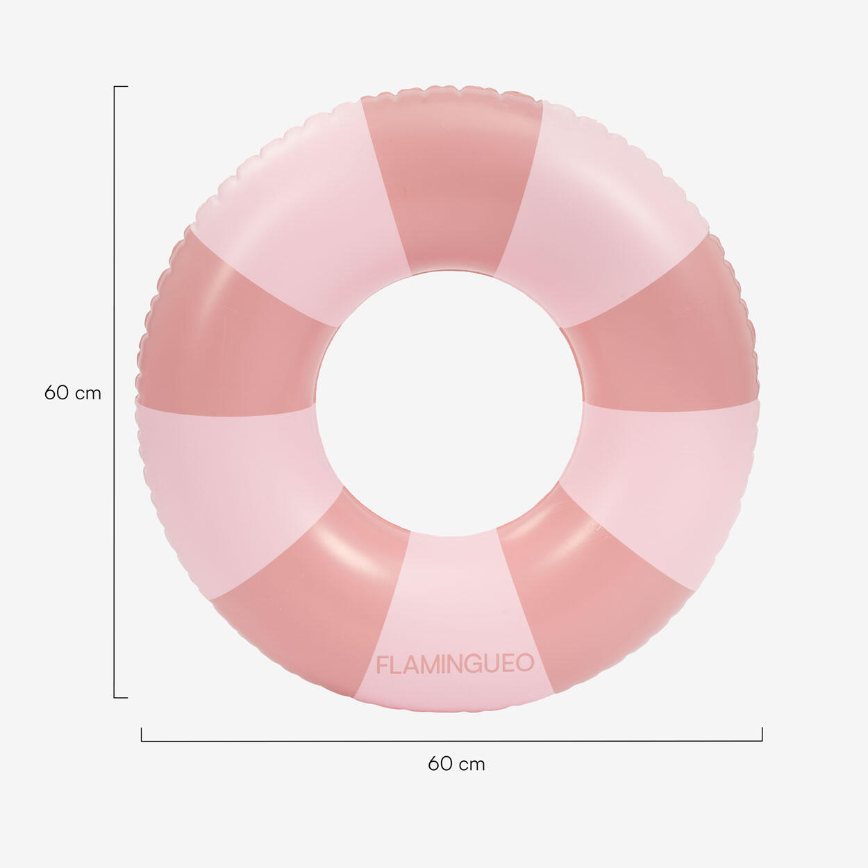 Flamingueo Flotador infantil hinchable doble válvula PVC donut rosa 5/5