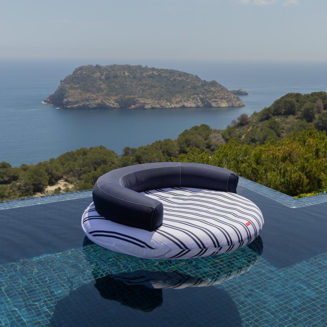 Flamingueo Bouee Piscine Matelas Gonflable PVC Bleu 2/7