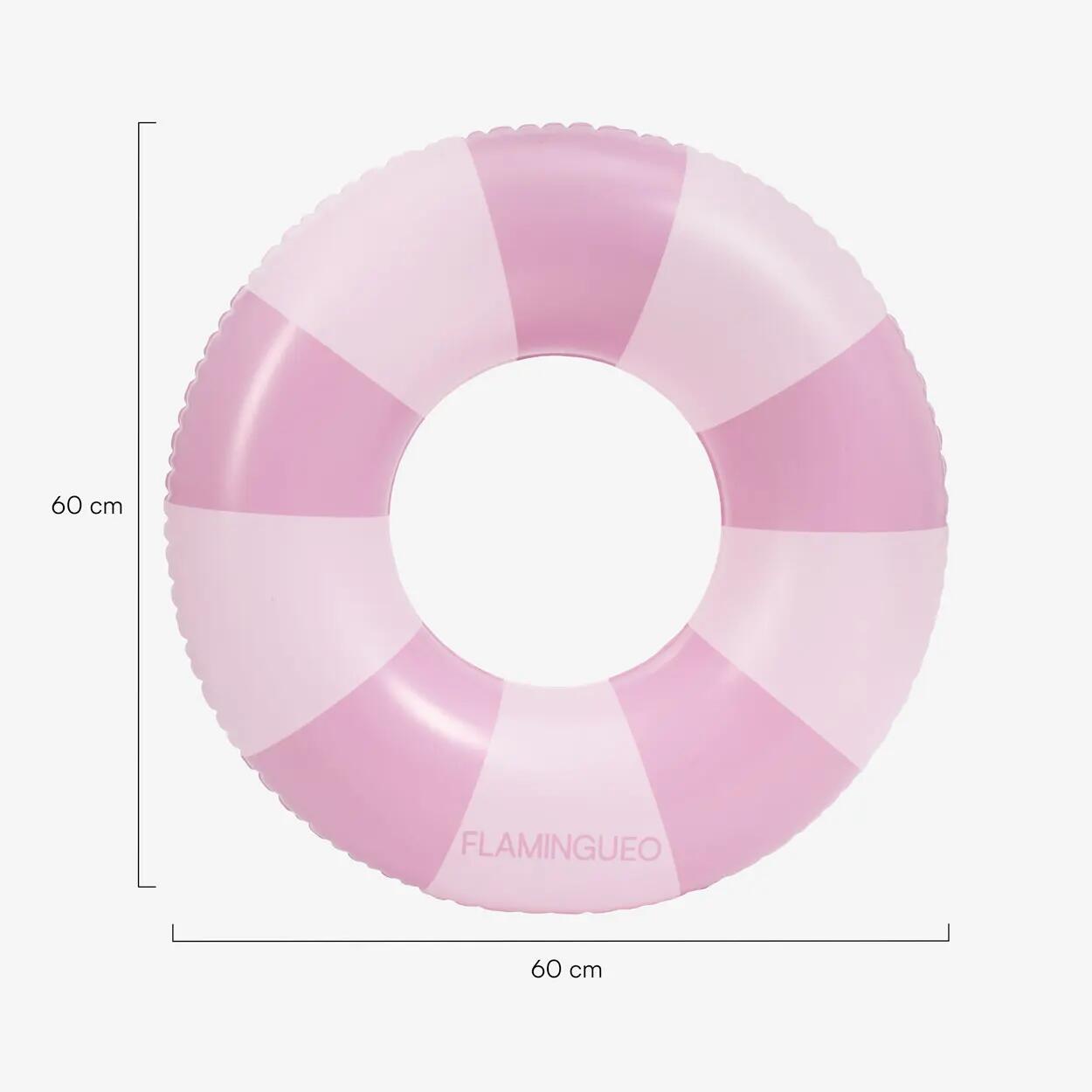 Flamingueo Flotador infantil hinchable doble válvula PVC donut rosa 7/7