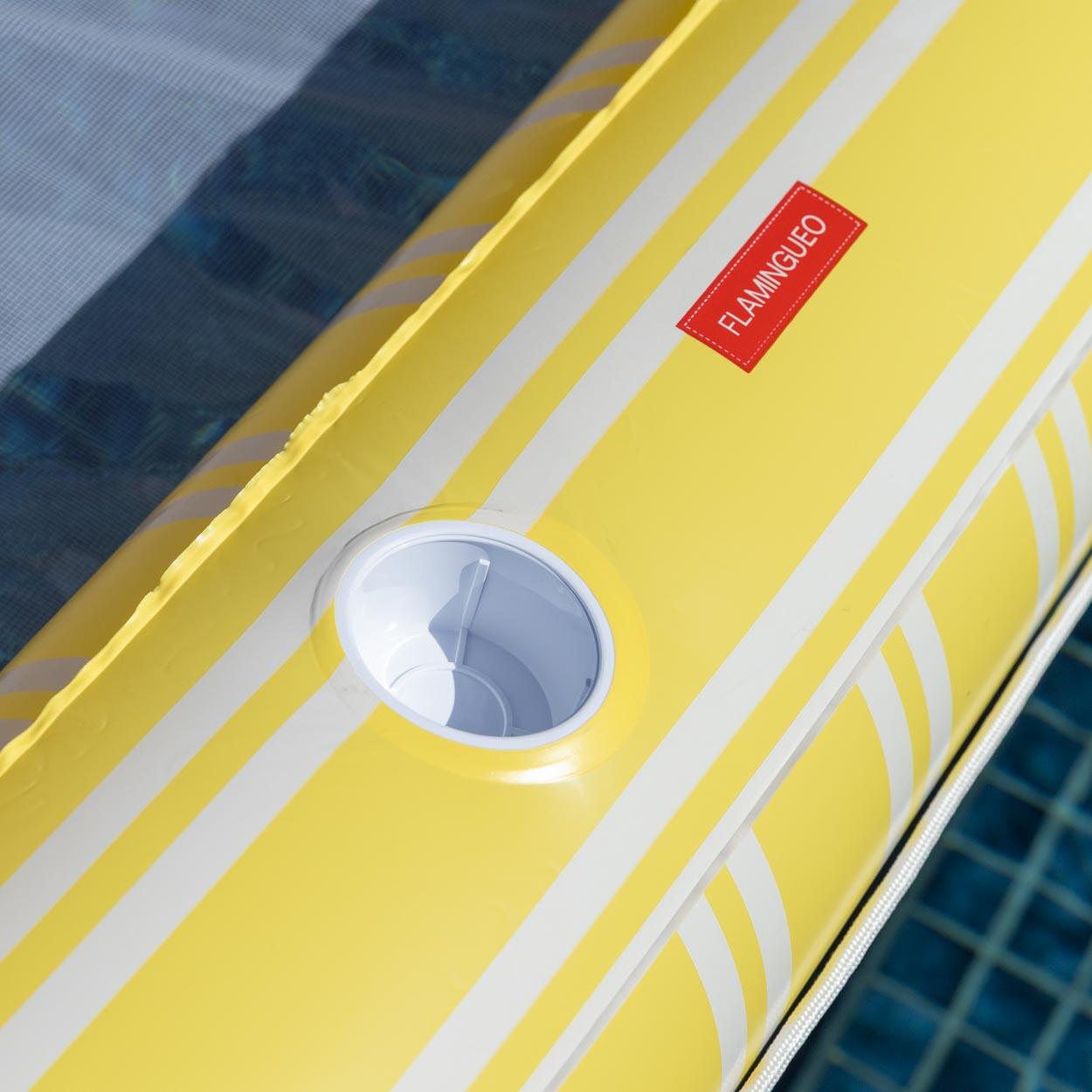 Flamingueo Bouee Piscine Matelas Gonflable PVC Jaune 7/7