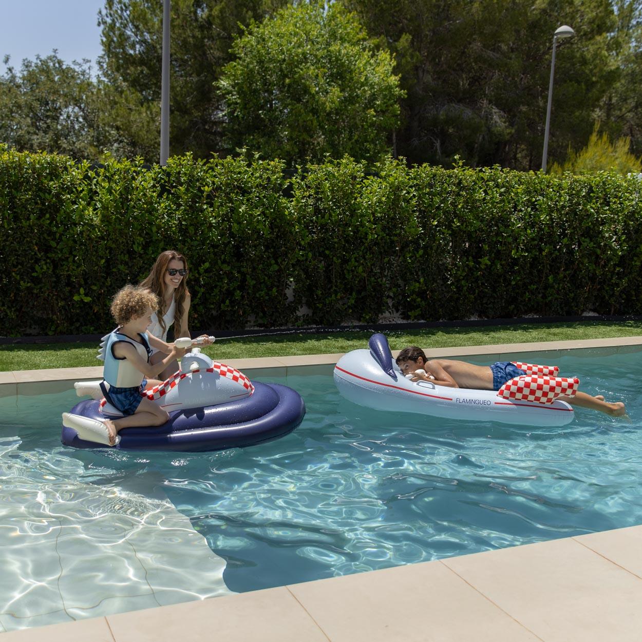 Flamingueo Flotador Colchoneta Piscina Niños PVC Azul 7/7