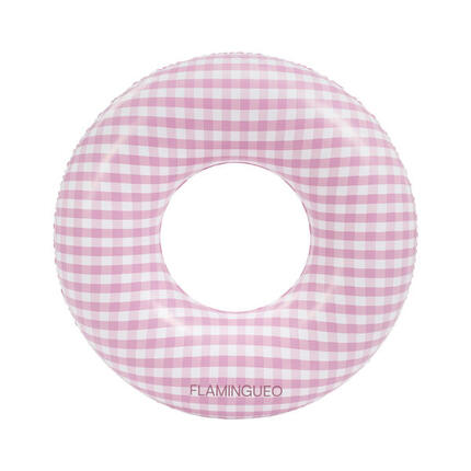Flamingueo Bouée Enfant Gonflable Double Valve PVC Donut Rose