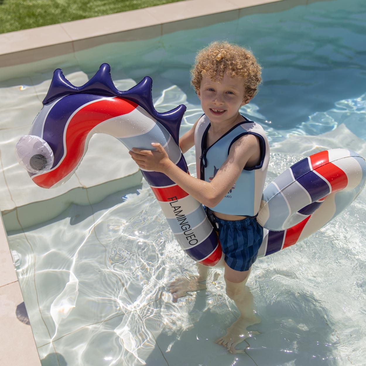 Flamingueo Flotador Colchoneta Piscina Niños PVC Azul 7/7