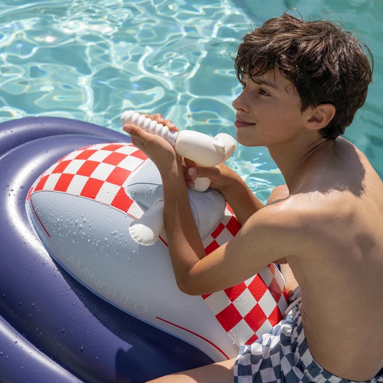 Flamingueo Flotador Colchoneta Piscina Niños PVC Azul 5/7