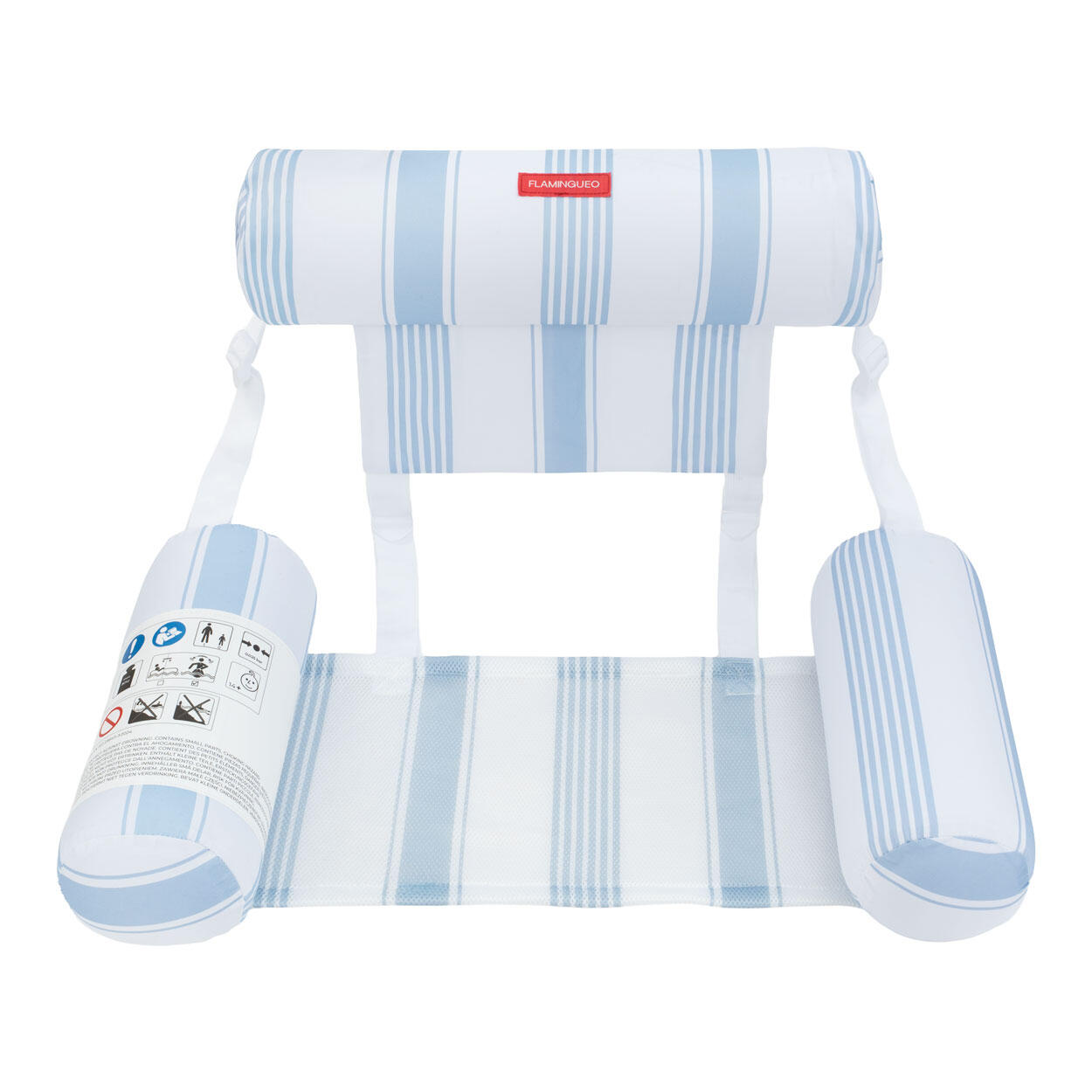 Flamingueo Sillón Hinchable Piscina PVC Con Rejilla Azul 1/5
