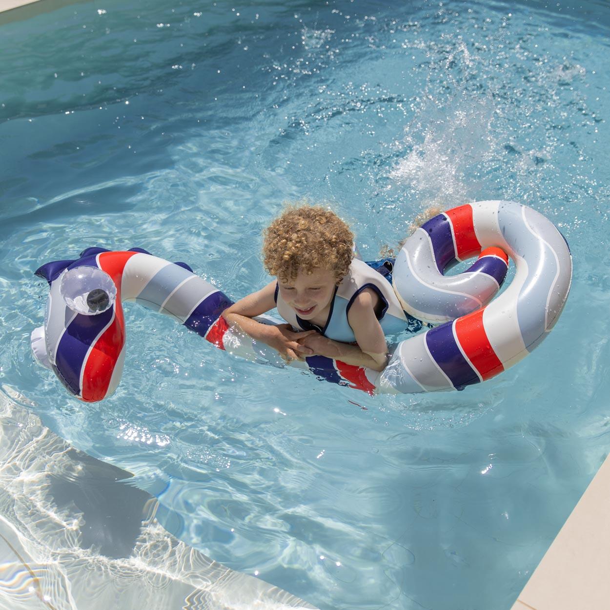 Flamingueo Flotador Colchoneta Piscina Niños PVC Azul 5/7