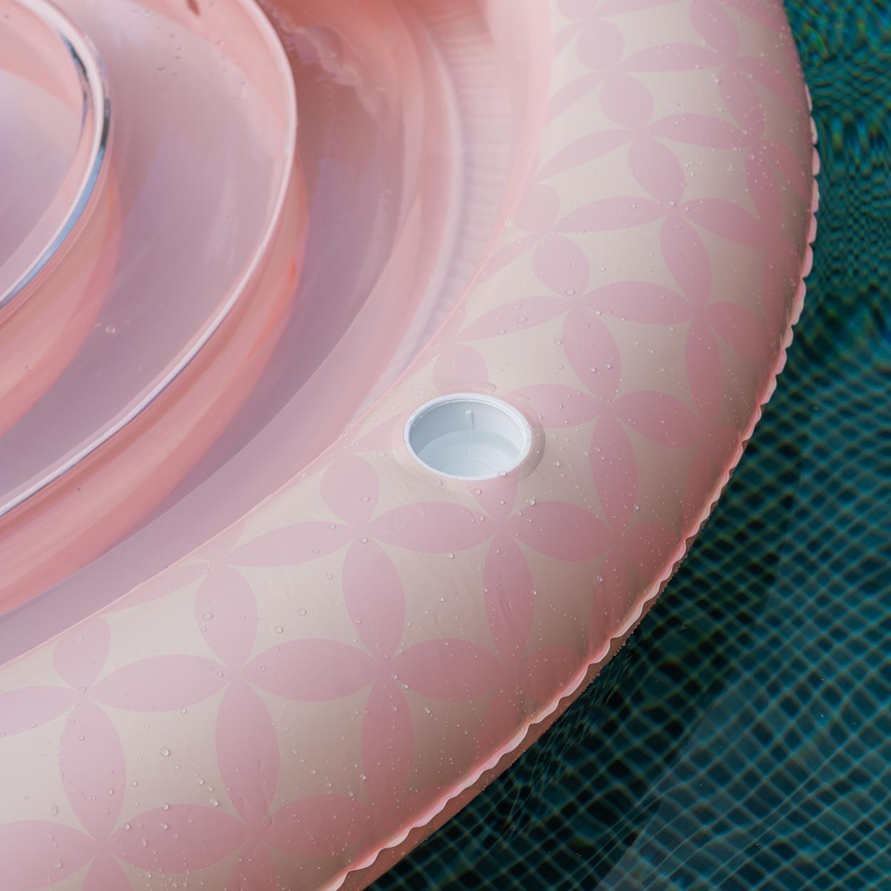 Flamingueo Bouee Piscine Hamac Gonflable PVC Rose 4/7