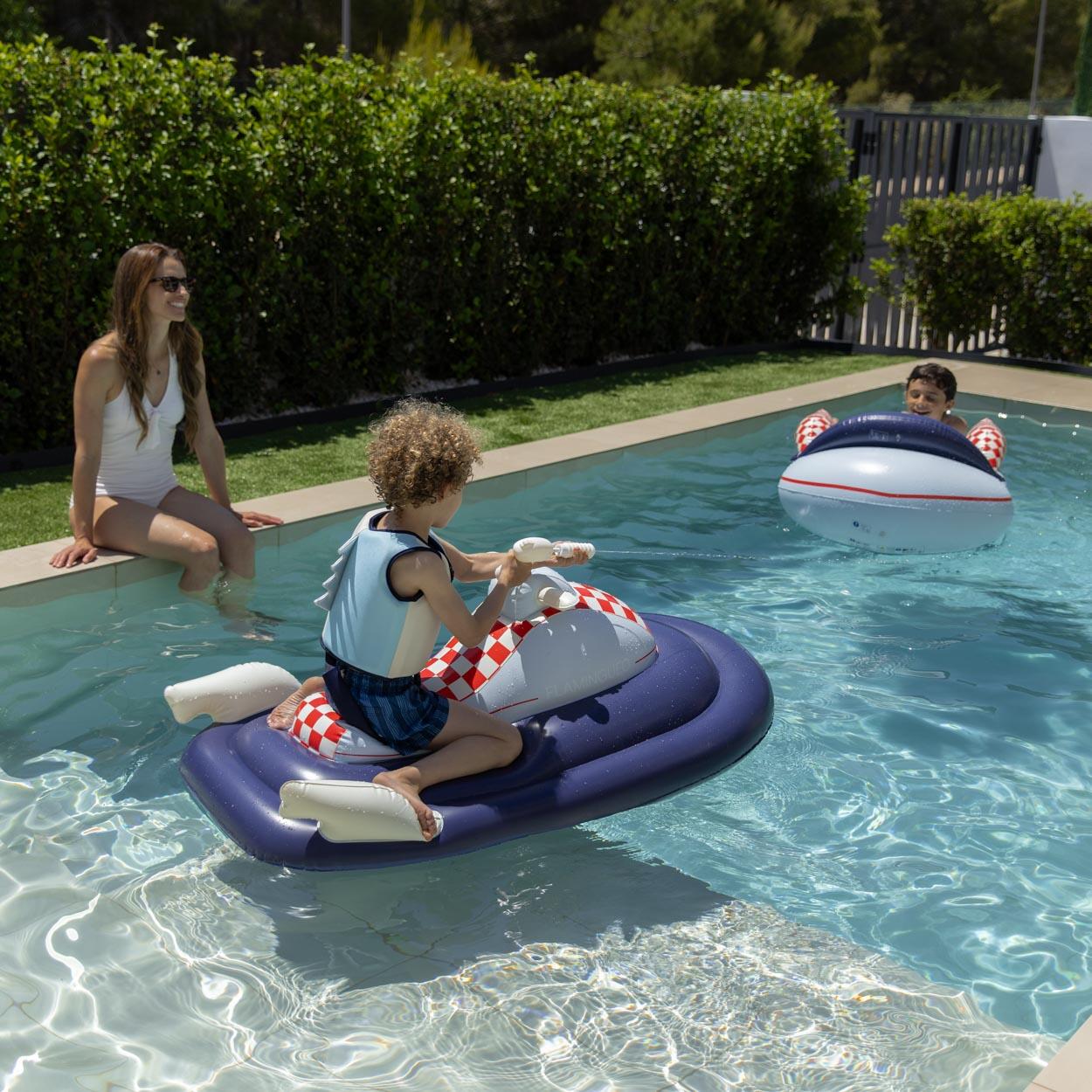Flamingueo Flotador Colchoneta Piscina Niños PVC Azul 4/7
