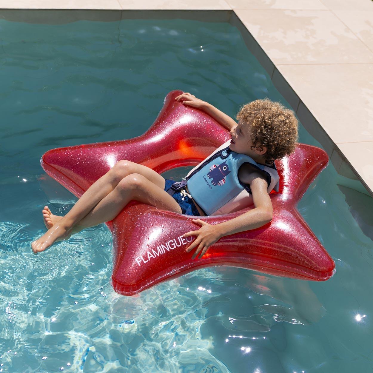 Flamingueo Bouee Piscine Enfants PVC Rouge 3/7
