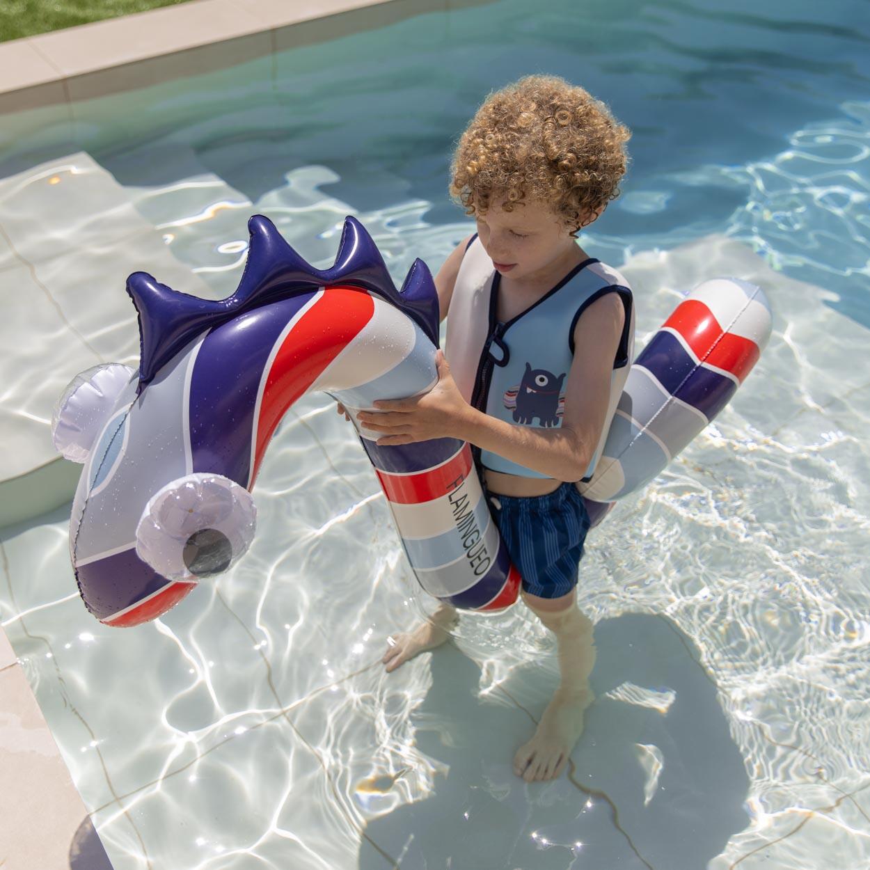 Flamingueo Flotador Colchoneta Piscina Niños PVC Azul 4/7