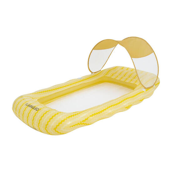 Flamingueo PVC Aufblasbare Matte mit rosa Sonnenschirm