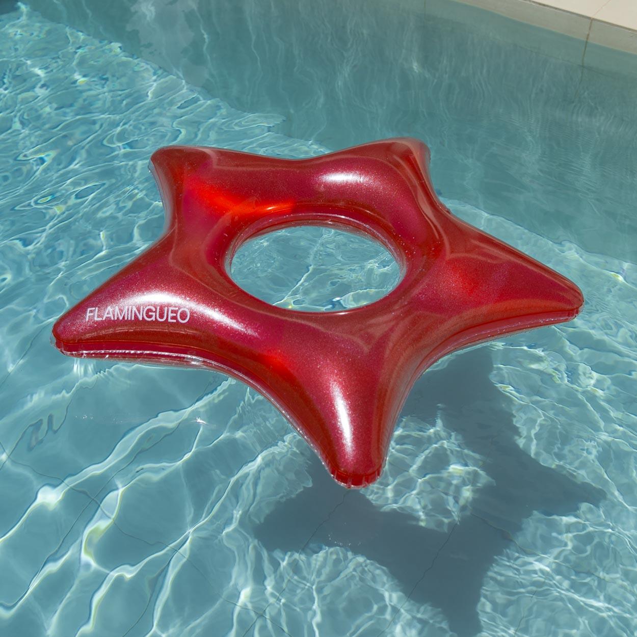 Flamingueo Bouee Piscine Enfants PVC Rouge 2/7