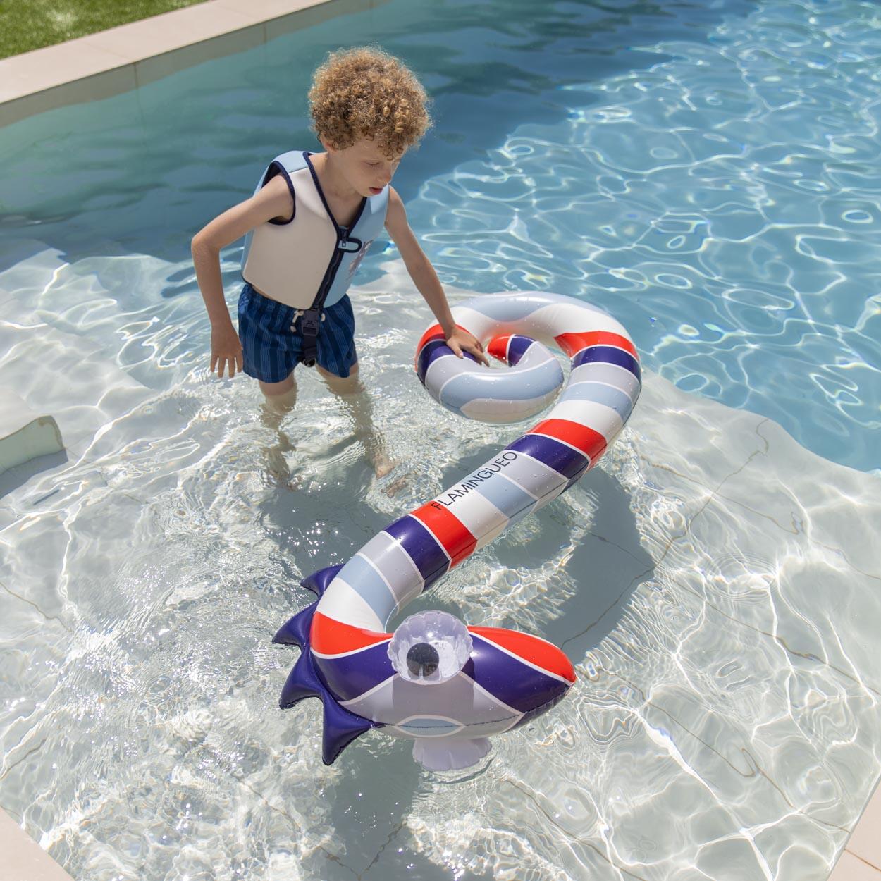 Flamingueo Flotador Colchoneta Piscina Niños PVC Azul 6/7