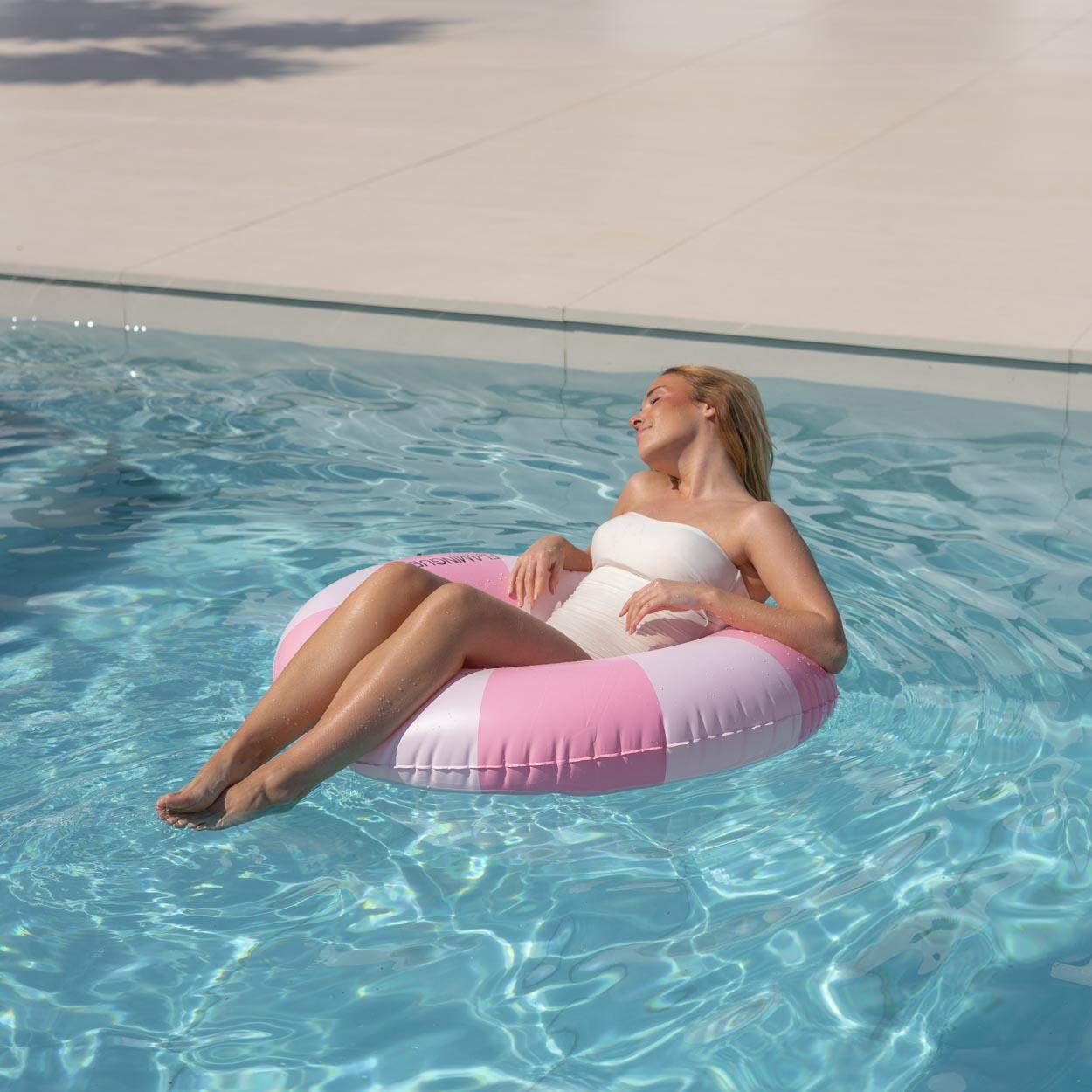 Flamingueo Flotador hinchable PVC donut rosa 6/7
