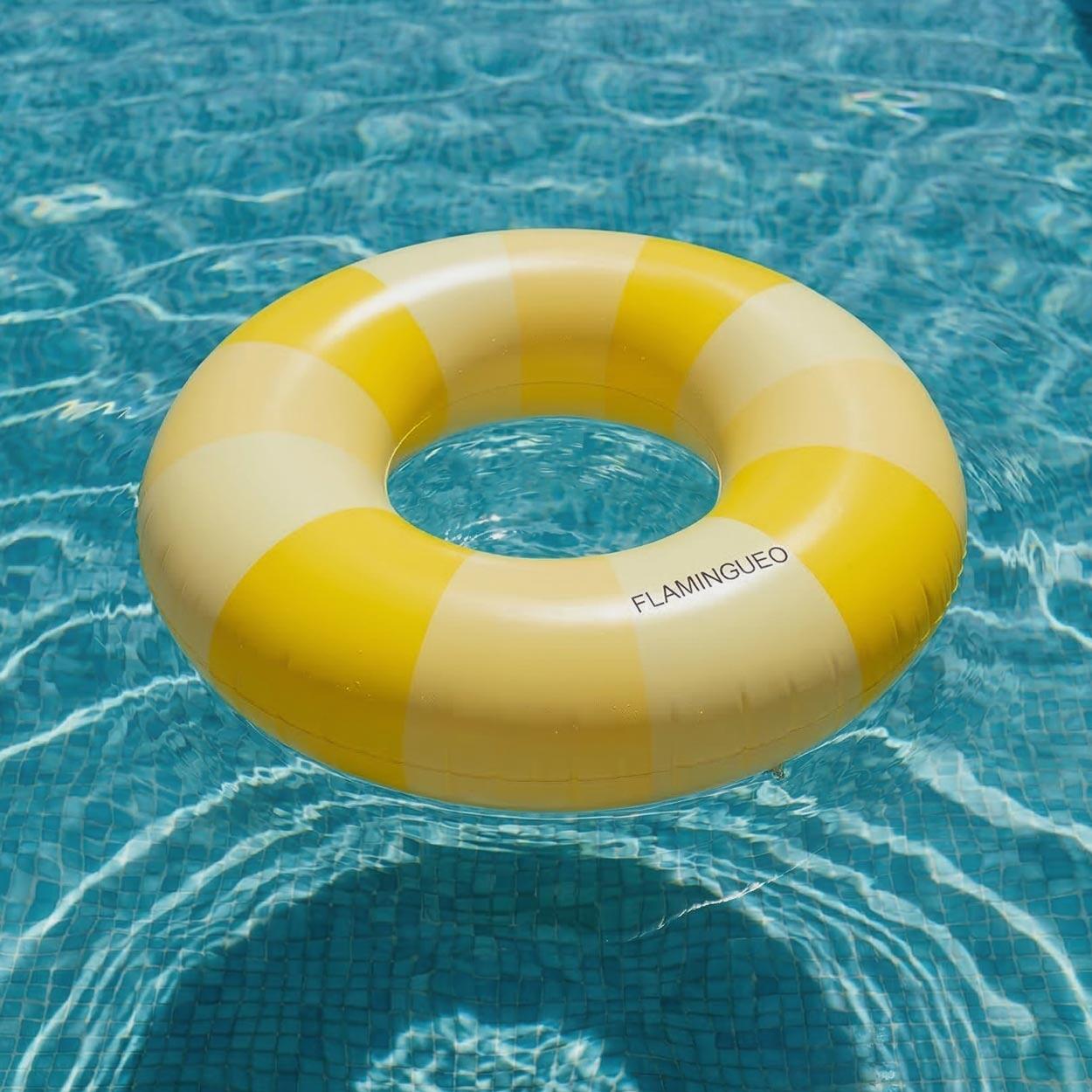 Flamingueo Bouée Gonflable PVC Donut Jaune 7/7