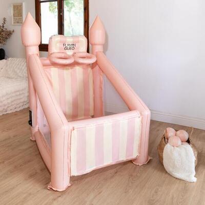 Flamingueo canestro gonfiabile bambino blu pvc 6 palline pompa 145cm