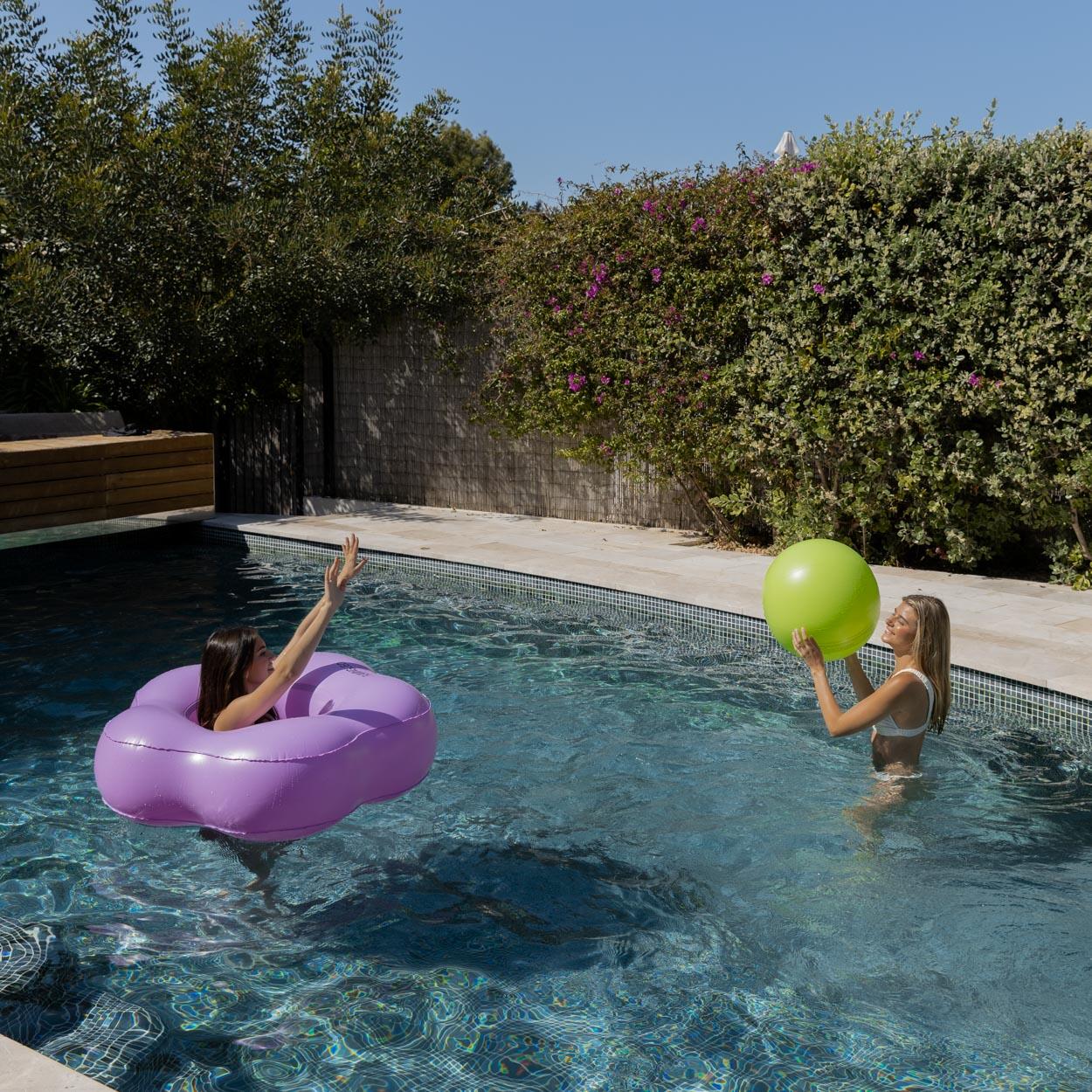 Flamingueo Bouee Piscine PVC Bicolore Violet 7/7