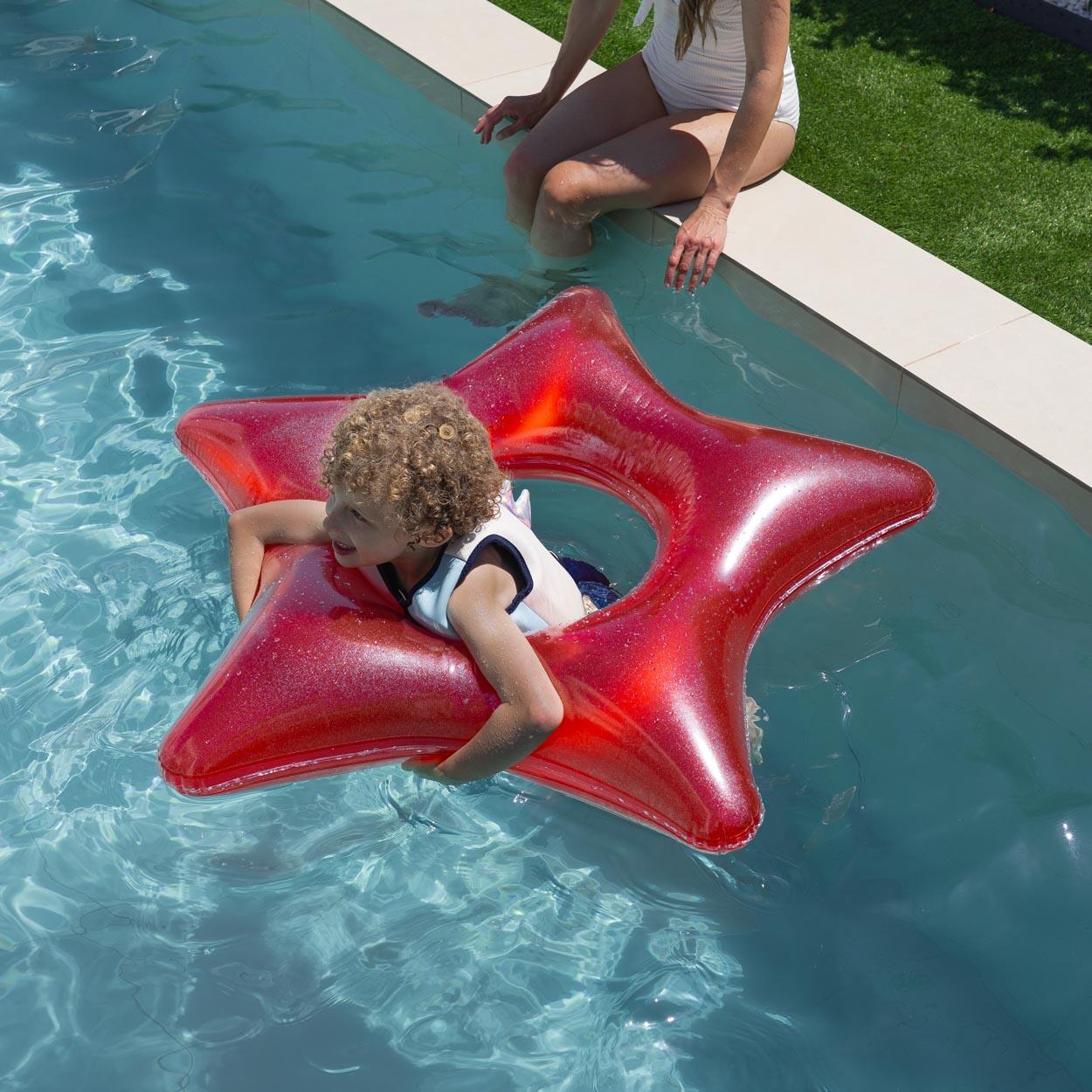 Flamingueo Bouee Piscine Enfants PVC Rouge 5/7