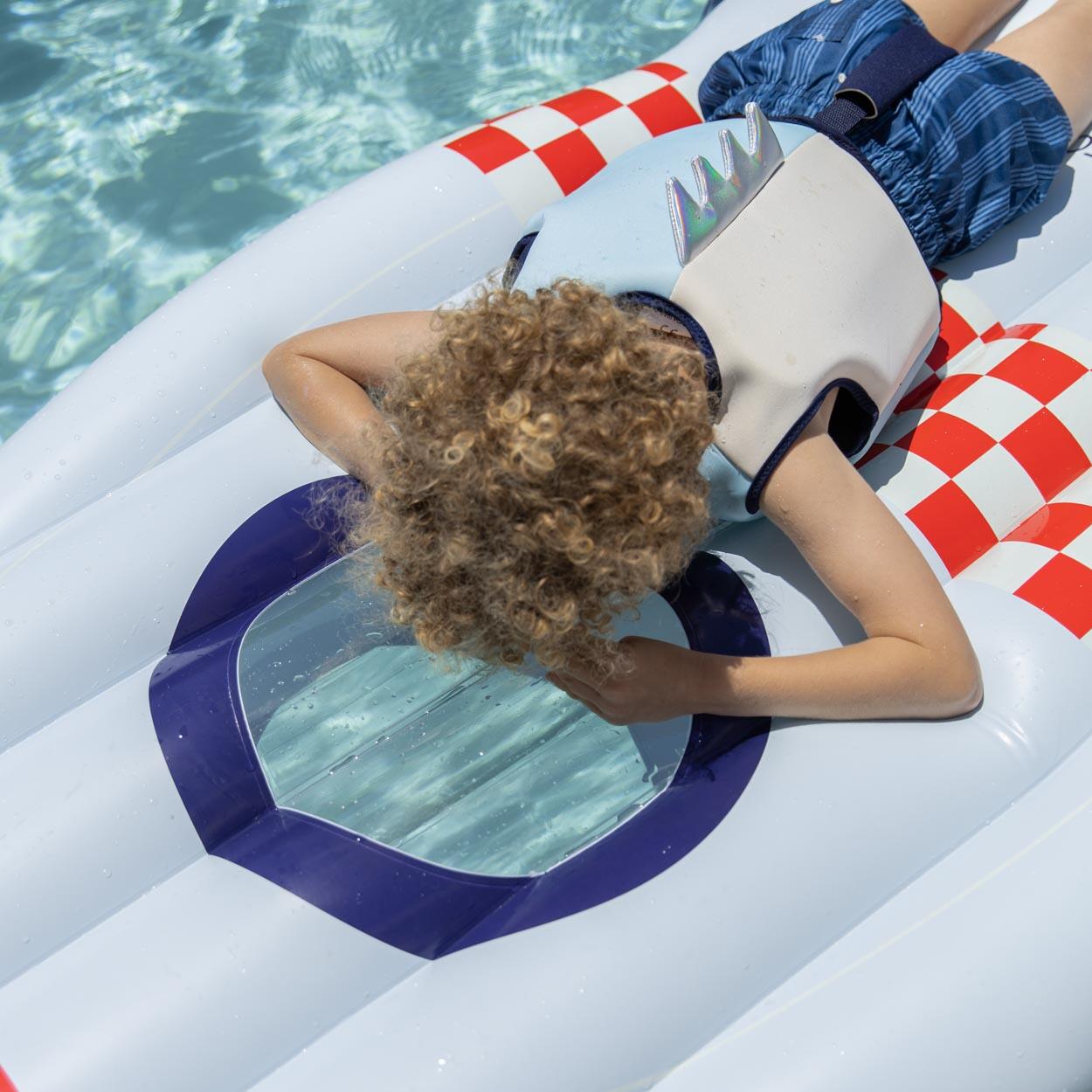 Flamingueo Bouee Piscine Enfants PVC Bleu 5/7