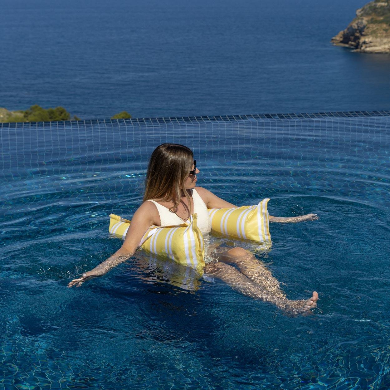 Flamingueo Colchoneta Piscina Hamaca Rejilla PVC Amarilla 4/7