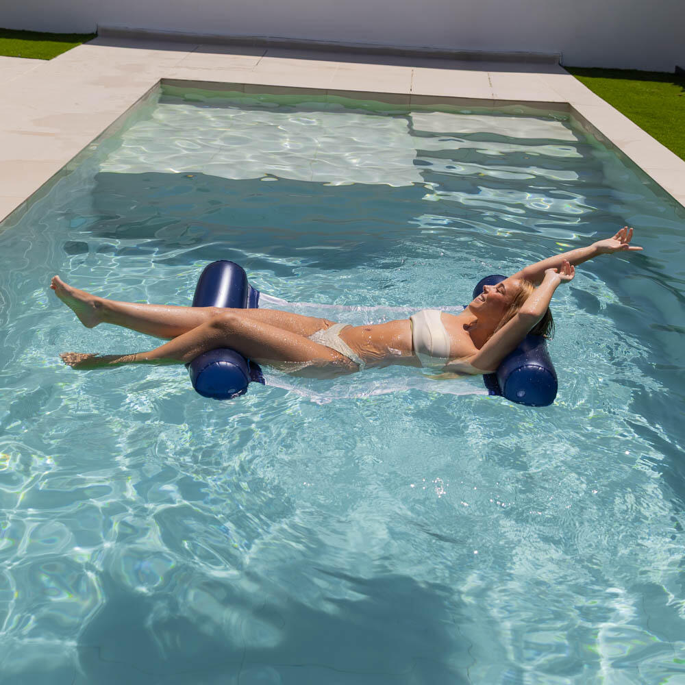 Flamingueo Colchoneta Piscina Hamaca Rejilla PVC Azul 4/7