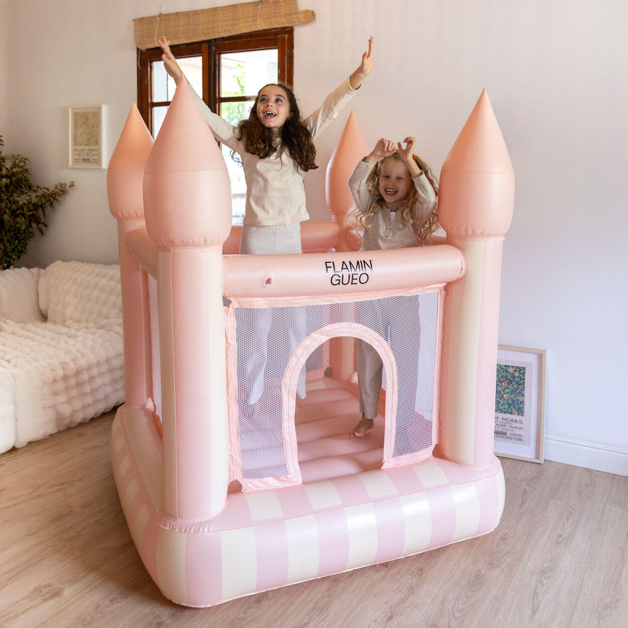 Flamingueo hinchable infantil rosa pvc bolsa transporte incluida 30kg 2/7