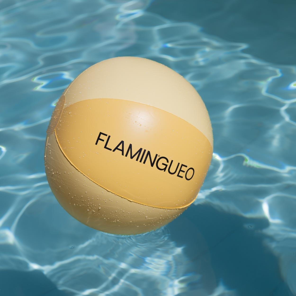 Flamingueo Bouee Balle Piscine PVC Jaune 3/6