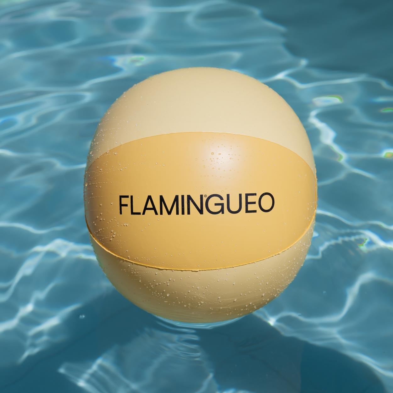 Flamingueo Bouee Balle Piscine PVC Jaune 2/6