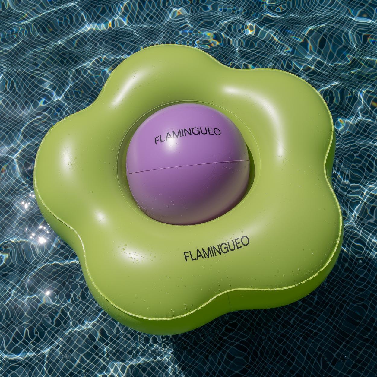 Flamingueo Bouee Piscine PVC Bicolore Vert 2/7