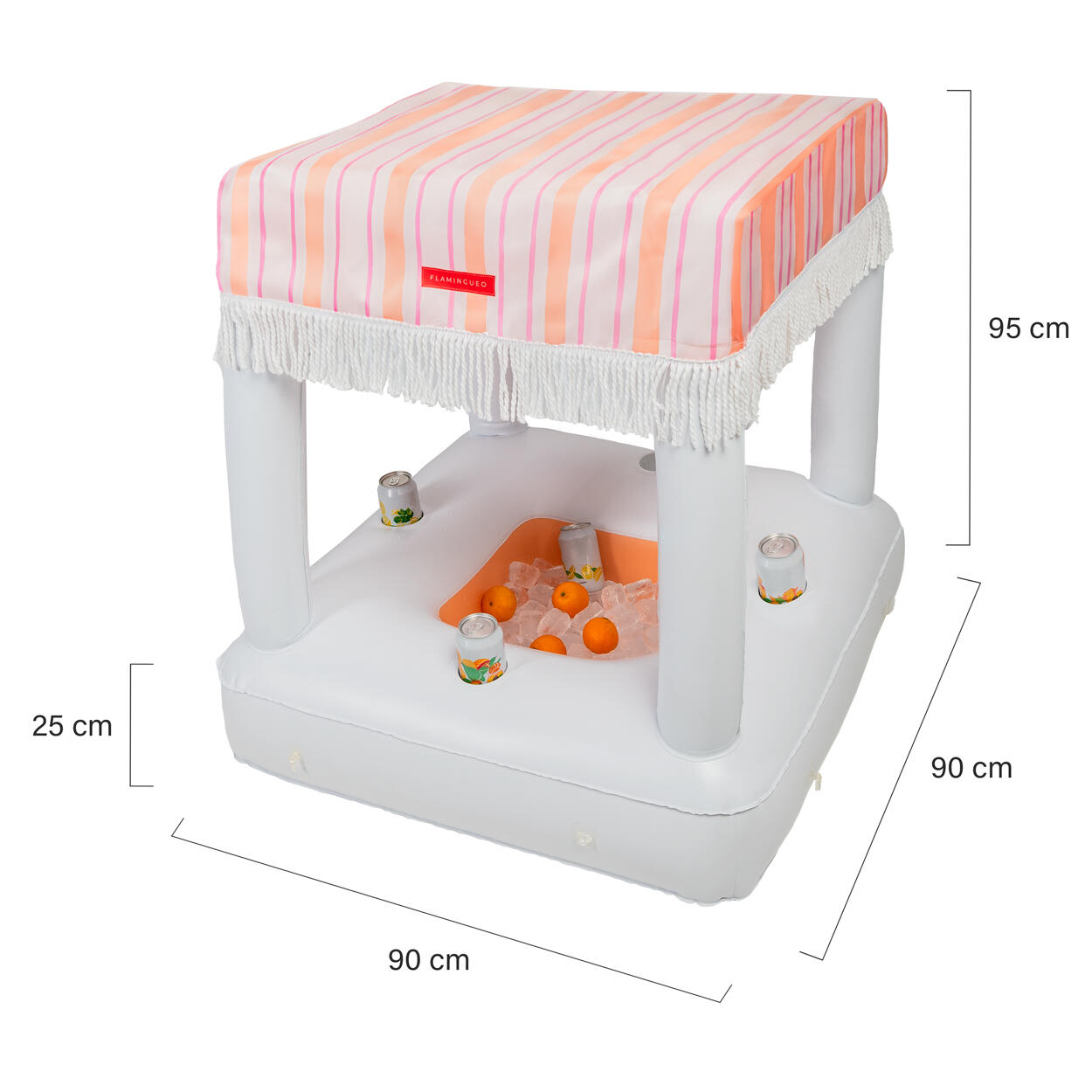 Flamingueo Flotador Bebidas Piscina Minibar Flotante PVC 5/5
