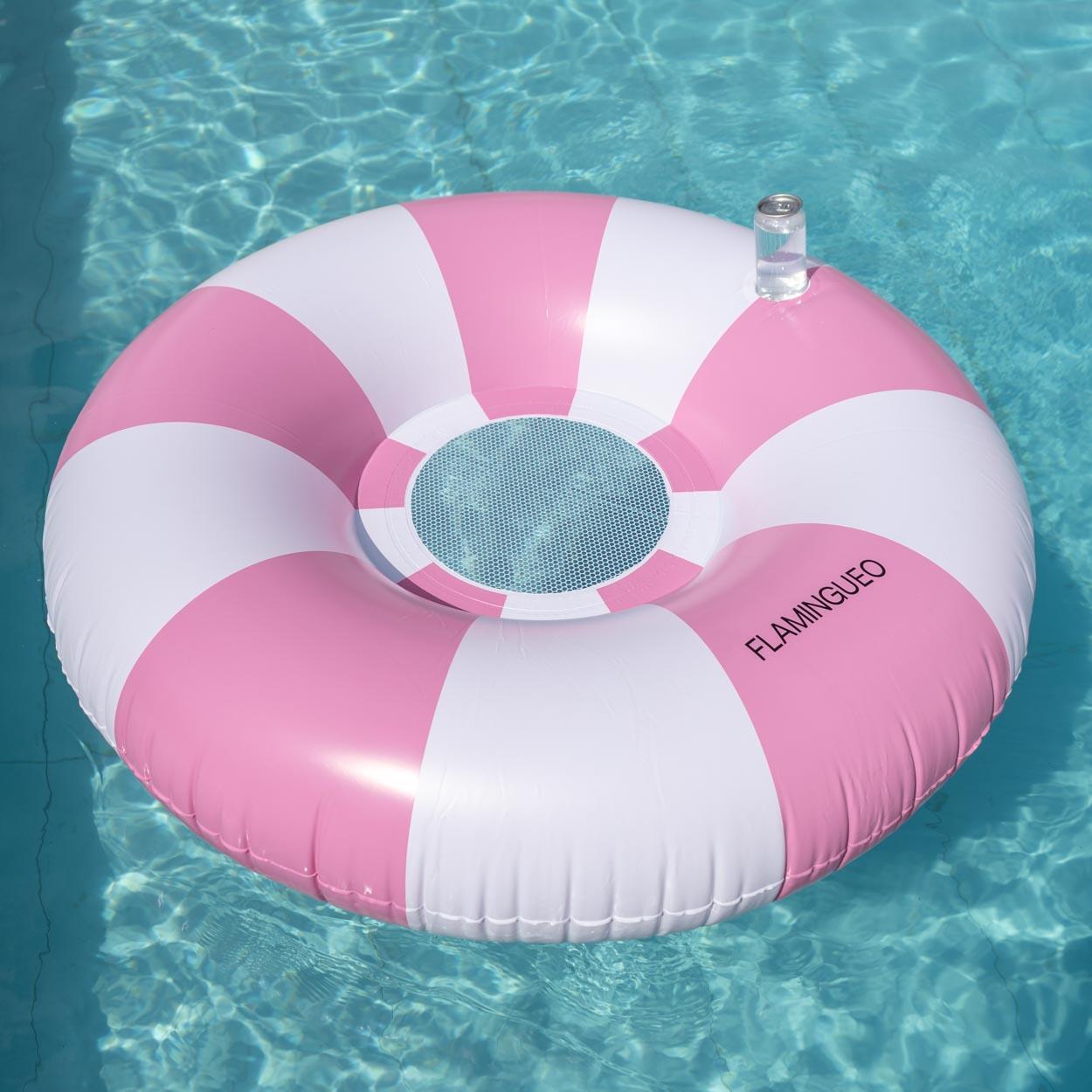 Flamingueo Flotador hinchable con rejilla PVC donut rosa 7/7