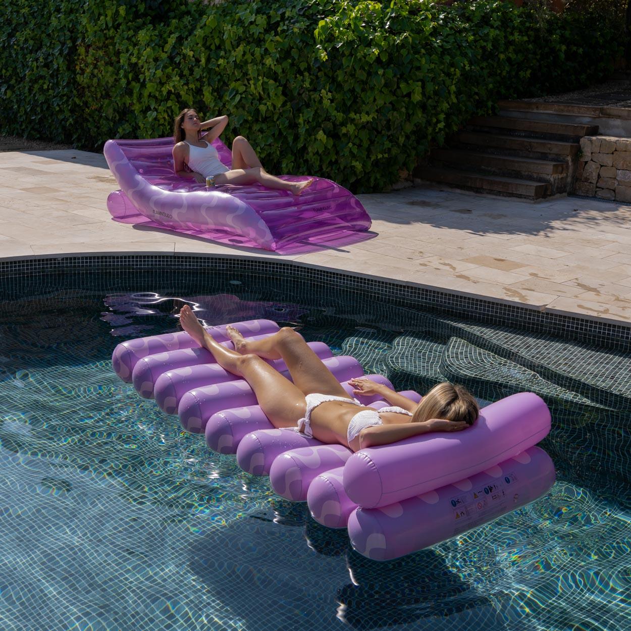 Flamingueo Bouee Piscine Matelas Gonflable PVC Rose 7/7