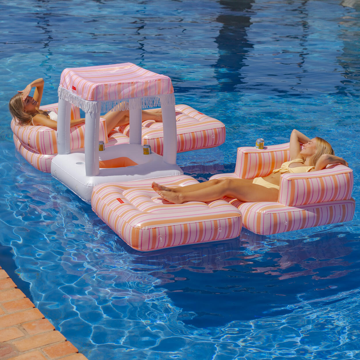 Flamingueo Flotador Bebidas Piscina Minibar Flotante PVC 4/5