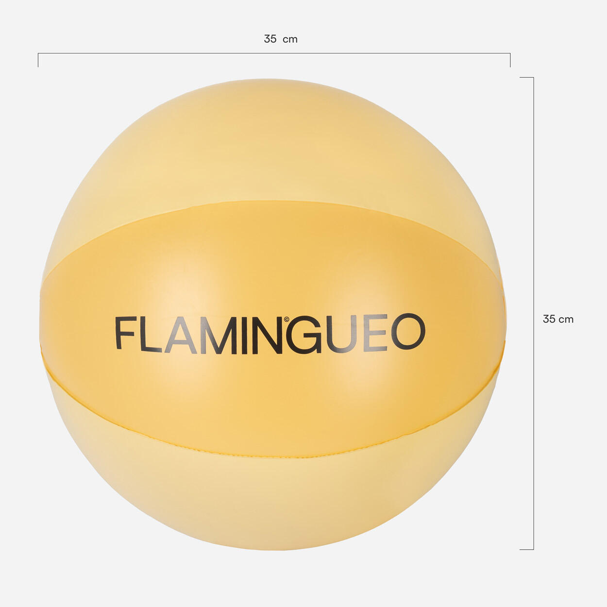 Flamingueo Bouee Balle Piscine PVC Jaune 6/6