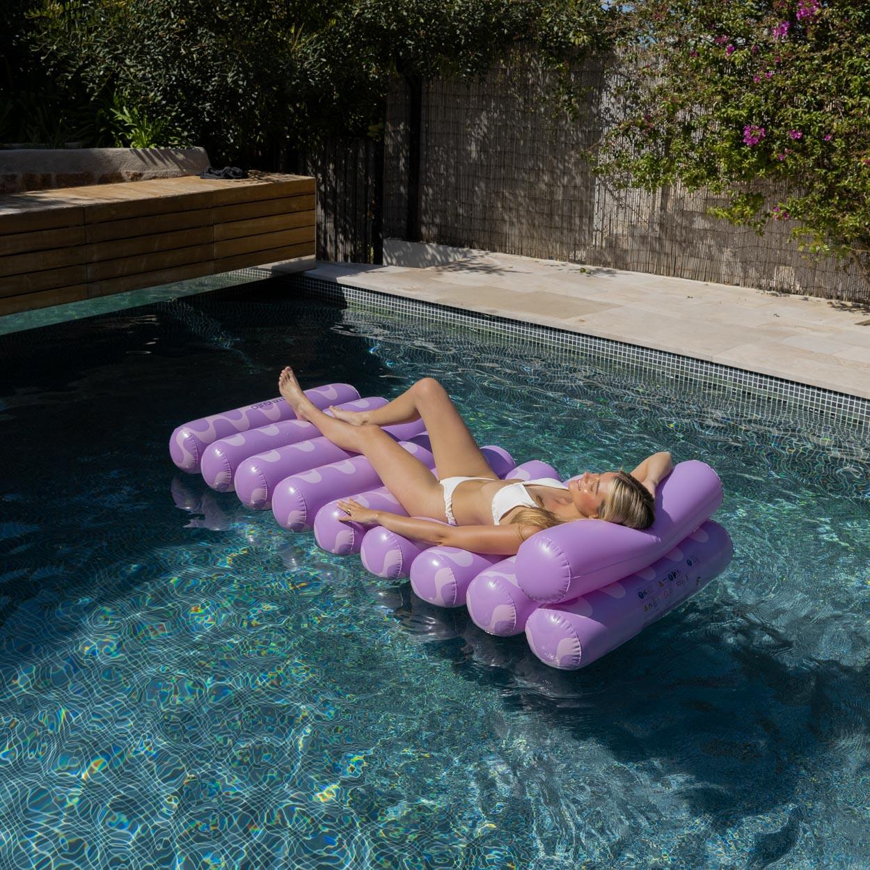Flamingueo Bouee Piscine Matelas Gonflable PVC Rose 4/7